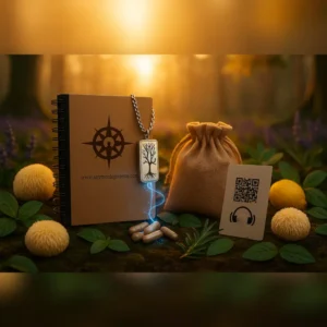 Kit de hongo Melena de León para claridad mental y neuroplasticidad con cuaderno, cápsulas, aromaterapia y audio binaural